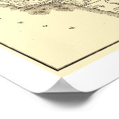 ロックアイランド鉄道地図1888 ポスター (角)