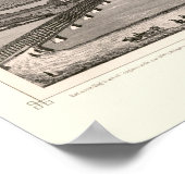 ロックアイランドILパノラママップ – 1874 ポスター (角)