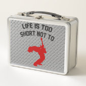 ロックアウトフェイクダイヤモンドプレートメタルランチボックス メタルランチボックス (正面)