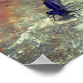 ロックアップにポーズを付ける紫色のダンセルフライ ポスター (角)