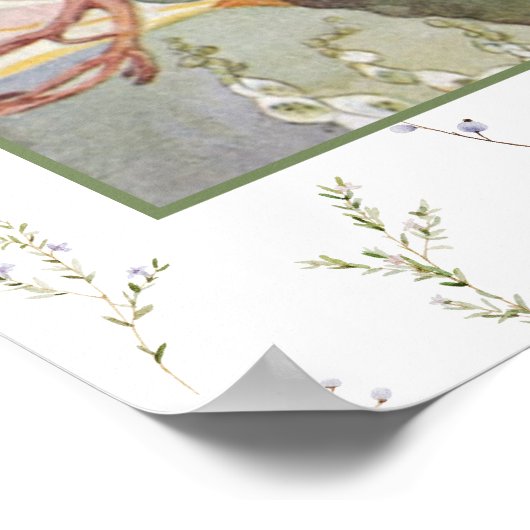 ロックアバイベビー子供部屋ライムベビーシャワーウェルカム ポスター (角)