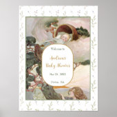 ロックアバイベビー子供部屋ライムベビーシャワーウェルカム ポスター (正面)