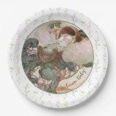 ロックアバイベビー子供部屋ライムベビーシャワー ペーパープレート (正面)