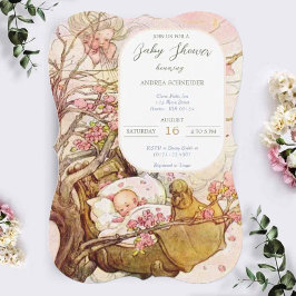 ロックアバイベビー子供部屋ライムベビーシャワー 招待状