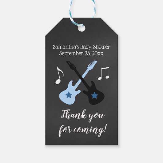 ロックアバイロックスターベビーシャワーギフトラベル ギフトタグ (正面)