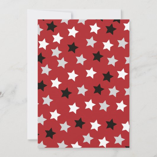 ロックアバイ レッドロックスター ギター ベイビーシャワー 招待状 (裏面)