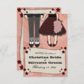 ロックアビリーウェディング、 出席お願いします 出欠カード (正面/裏面)