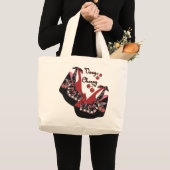ロックアビリーチェリーシューズ ラージトートバッグ (正面(商品))