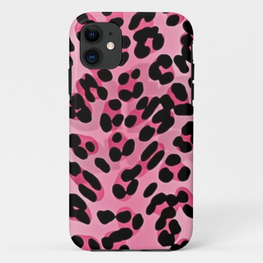 ロックアビリーピンクチーター柄 Case-Mate iPhoneケース (裏面)