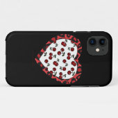 ロックアビリー チェリー ヒョウ柄 ハート Case-Mate iPhoneケース (裏面(横))