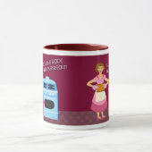 ロックアンドキャセロールキッチュおもしろいレトロユーモア マグカップ (中央)