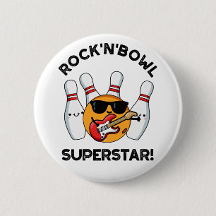 ロックアンドボウルスーパースターおもしろいボーリングパン 缶バッジ