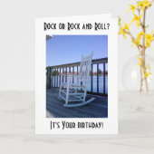 ロックアンドロールあなたの誕生日カード カード (黄色い花)