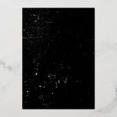 ロックアンドロールのギターのベビーシャワー 箔招待状 (裏面)