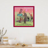 ロックアンドロールのフレッドおもしろいポスター ポスター (キッチン)