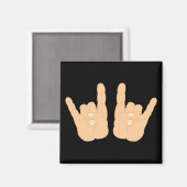 ロックアンドロールの手サイン マグネット (正面/裏面)