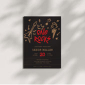 ロックアンドロールキッズメタル1st誕生日 招待状