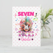 ロックアンドロールギターミュージカル誕生日ガールロックスター 招待状 (スタンド正面)