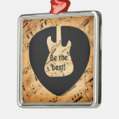 ロックアンドロールギター音波ヴィンテージ メタルオーナメント (左)