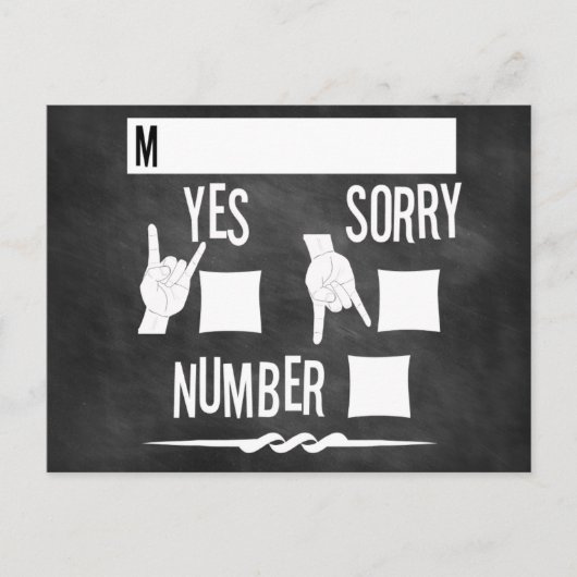 ロックアンドロールシャルボードウェディング招待RSVP インビテーションポストカード (正面)