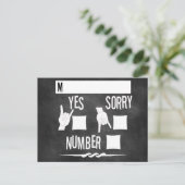 ロックアンドロールシャルボードウェディング招待RSVP インビテーションポストカード (スタンド正面)