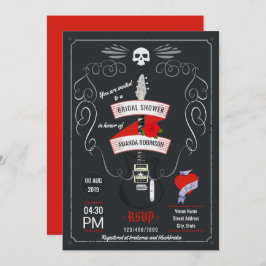 ロックアンドロールシャルボードブライダルシャワー 招待状