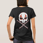 ロックアンドロールジャケット重い金属ジャケット女性の Tシャツ (裏面)