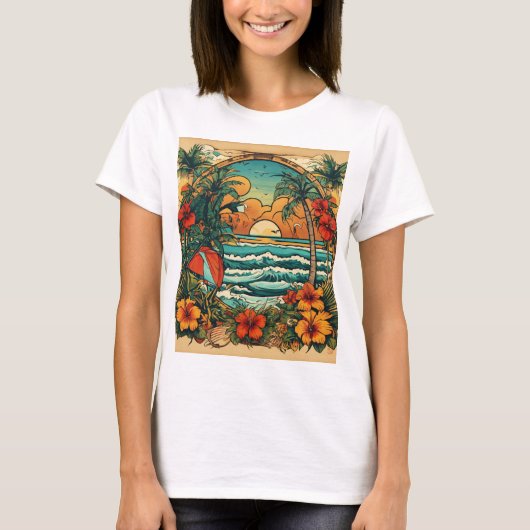 ロックアンドロールデザイン Tシャツ (正面)