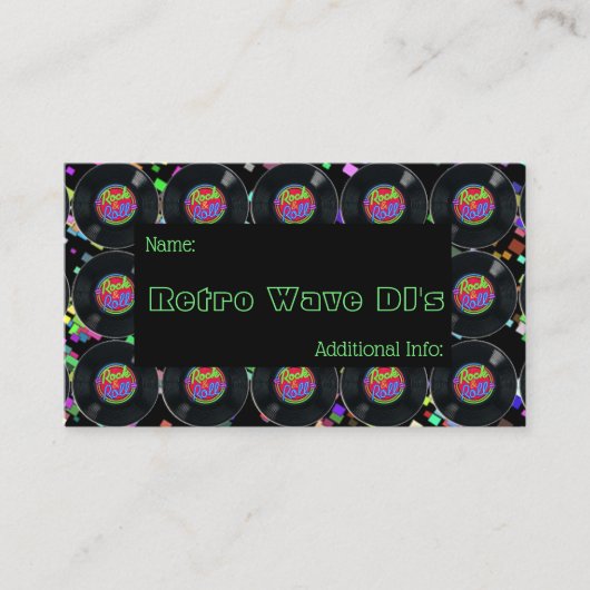 ロックアンドロールビニール名刺 名刺 (正面)