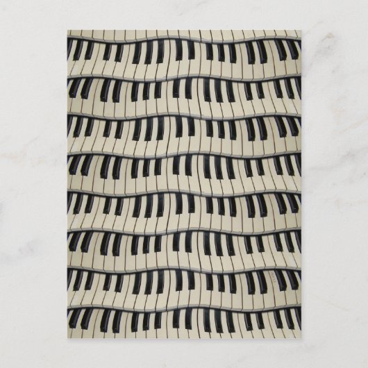 ロックアンドロールピアノ鍵 ポストカード (正面)