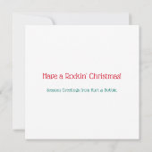 ロックアンドロールフレイムクリスマスホリデー カード (裏面)