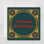 ロックアンドロールフレイムクリスマスホリデー カード (正面)