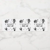 ロックアンドロールブラック&ホワイトバースデーパーティー ペットボトルラベル (シングルラベル)