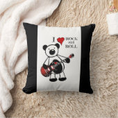 ロックアンドロールベビーロッカーキッズギターテディベア クッション (ブランケット)