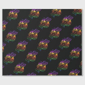 ロックアンドロールレインボーミュージックテーマ ラッピングペーパー (フラット)