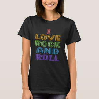 ロックアンドロールレインボーLGBT 70sディスコ70sが大好き Tシャツ