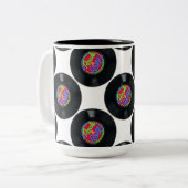 ロックアンドロールヴィンテージビニールマグ ツートーンマグカップ (正面左)