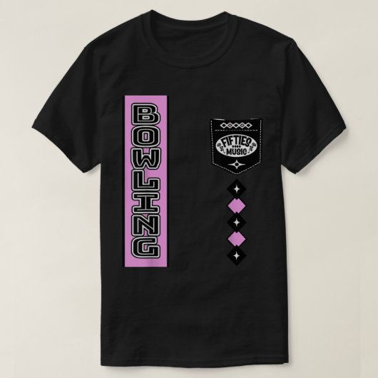 ロックアンドロールヴィンテージ50sソックホップレトロロックビル tシャツ (デザイン正面)