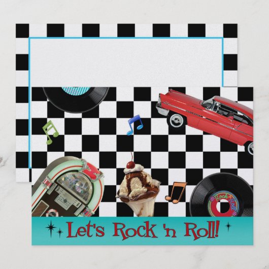 ロックアンドロール招待状 (正面/裏面)