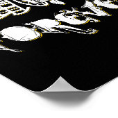 ロックアンドロール永遠おもしろいロッカーグラフィック ポスター (角)