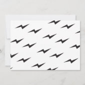 ロックアンドロール生まれパーティー2つのロック誕生日写真 招待状 (裏面)