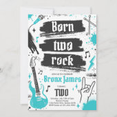 ロックアンドロール生まれパーティー2ロック2nd誕生日 招待状 (正面)