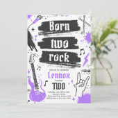 ロックアンドロール生まれパーティー2ロック2nd誕生日 招待状 (スタンド正面)