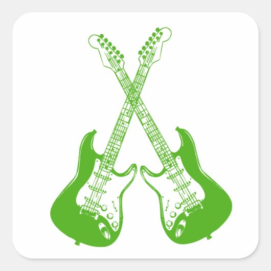 ロックアンドロール電気およびアコースティックギタースクエア スクエアシール (正面)