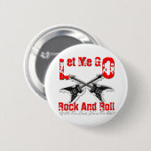 ロックアンドロール黒ボタンをクリック 缶バッジ (正面&裏面)