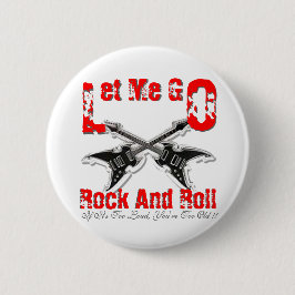 ロックアンドロール黒ボタンをクリック 缶バッジ