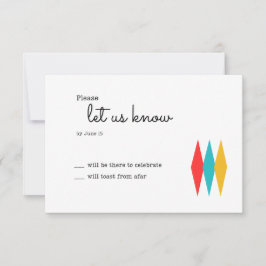 ロックアンドロール1950年代スタイル結婚ズ 出欠カード