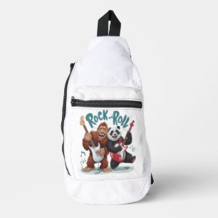 ロックアンドロールBigFootとPanda Jamセッション スリングバッグ