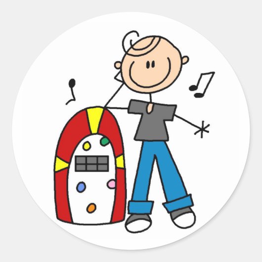 ロックアンドロールJukeボックスシール ラウンドシール (正面)