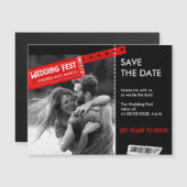 ロックアンドロ結婚ールのチケットマグネット日付を保存 (正面/裏面)